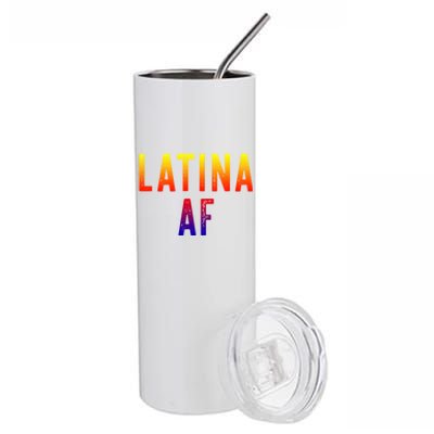 Latina Af Proud Immigrant Feminist Clothing Spanglish Gift Stainless Steel Tumbler