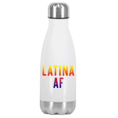 Latina Af Proud Immigrant Feminist Clothing Spanglish Gift Stainless Steel Insulated Water Bottle