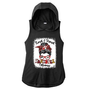 Loud And Proud Baseball Memaw Messy Bun Bleached Gift Ladies PosiCharge Tri-Blend Wicking Draft Hoodie Tank