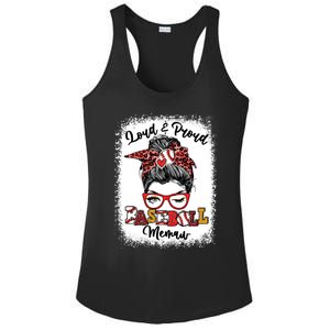 Loud And Proud Baseball Memaw Messy Bun Bleached Gift Ladies PosiCharge Competitor Racerback Tank