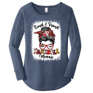 Loud And Proud Baseball Memaw Messy Bun Bleached Gift Women's Perfect Tri Tunic Long Sleeve Shirt