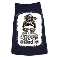 Loud And Proud Cheer Coach Leopard Messy Bun Bleached Doggie Tank