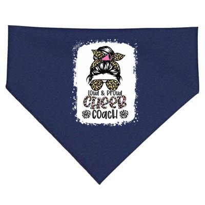 Loud And Proud Cheer Coach Leopard Messy Bun Bleached USA-Made Doggie Bandana