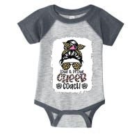 Loud And Proud Cheer Coach Leopard Messy Bun Bleached Infant Baby Jersey Bodysuit