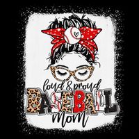 Loud And Proud Baseball Mom Messy Bun Bleached Cooling Performance Crew T-Shirt