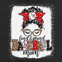Loud And Proud Baseball Mom Messy Bun Bleached Adult Drive Performance Visor