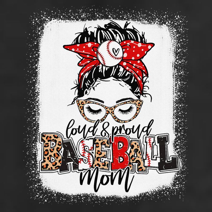 Loud And Proud Baseball Mom Messy Bun Bleached Adult Drive Performance Visor