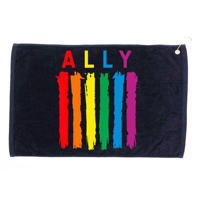 LGBT Ally Pride Rainbow Proud Ally Grommeted Golf Towel