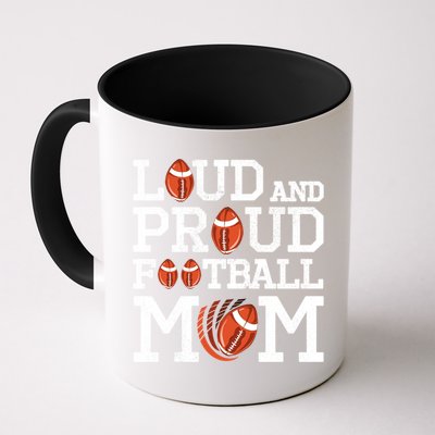 Loud And Proud Football Mom Game Season Vintage Football Gift Mug