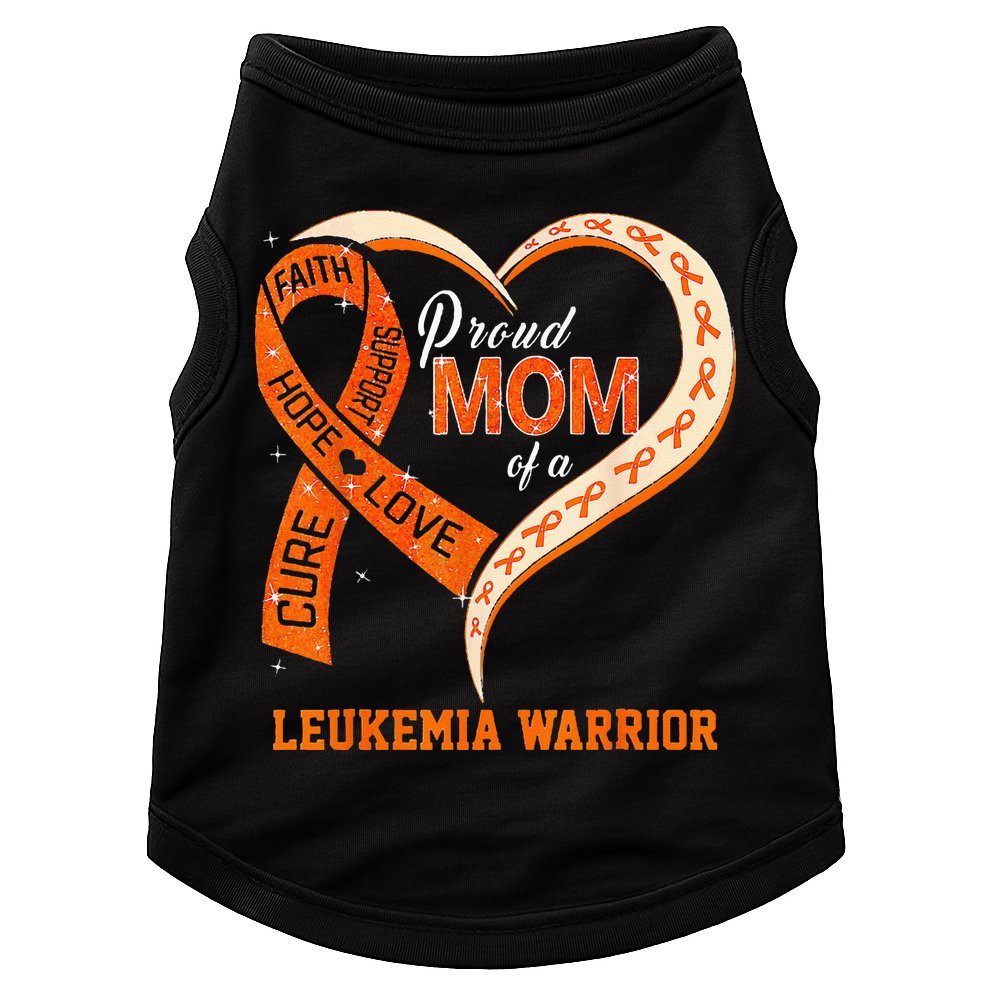Leukemia Awareness Proud Mom Of A Leukemia Warrior Doggie Tank