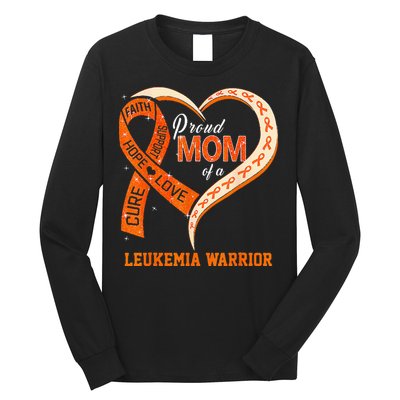 Leukemia Awareness Proud Mom Of A Leukemia Warrior Long Sleeve Shirt
