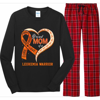 Leukemia Awareness Proud Mom Of A Leukemia Warrior Long Sleeve Pajama Set