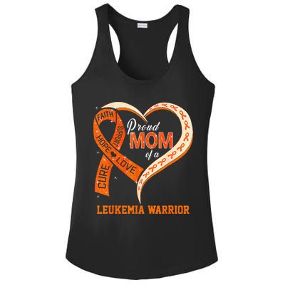 Leukemia Awareness Proud Mom Of A Leukemia Warrior Ladies PosiCharge Competitor Racerback Tank