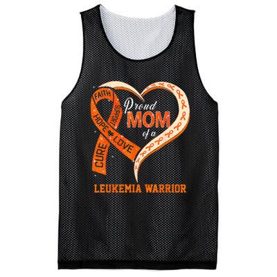 Leukemia Awareness Proud Mom Of A Leukemia Warrior Mesh Reversible Basketball Jersey Tank