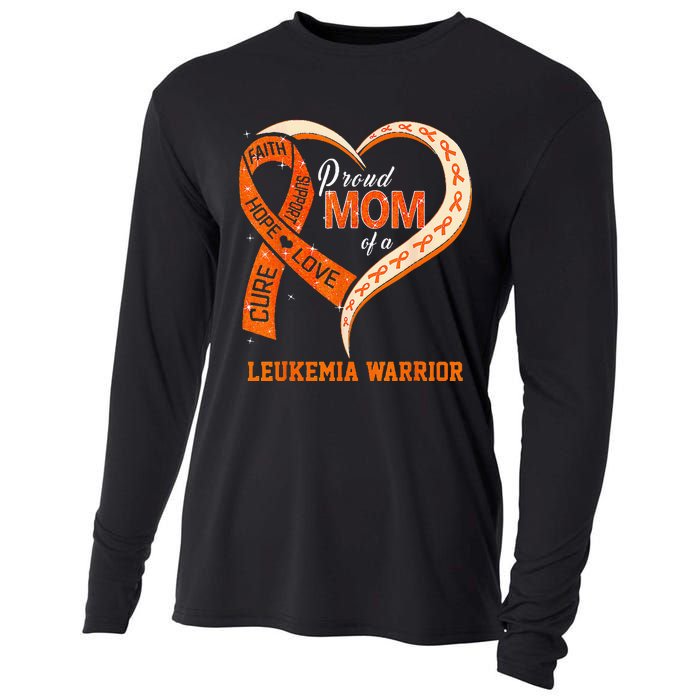 Leukemia Awareness Proud Mom Of A Leukemia Warrior Cooling Performance Long Sleeve Crew