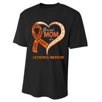 Leukemia Awareness Proud Mom Of A Leukemia Warrior Performance Sprint T-Shirt