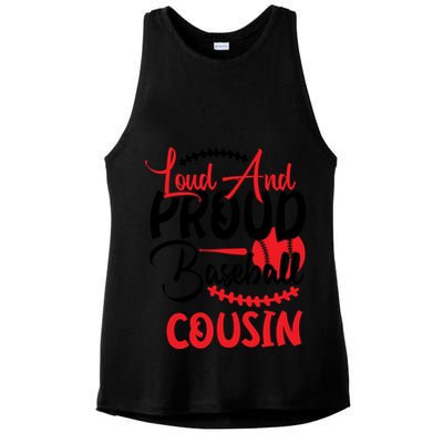 Loud And Proud Baseball Cousin For Family Matching Sport Team Ladies PosiCharge Tri-Blend Wicking Tank
