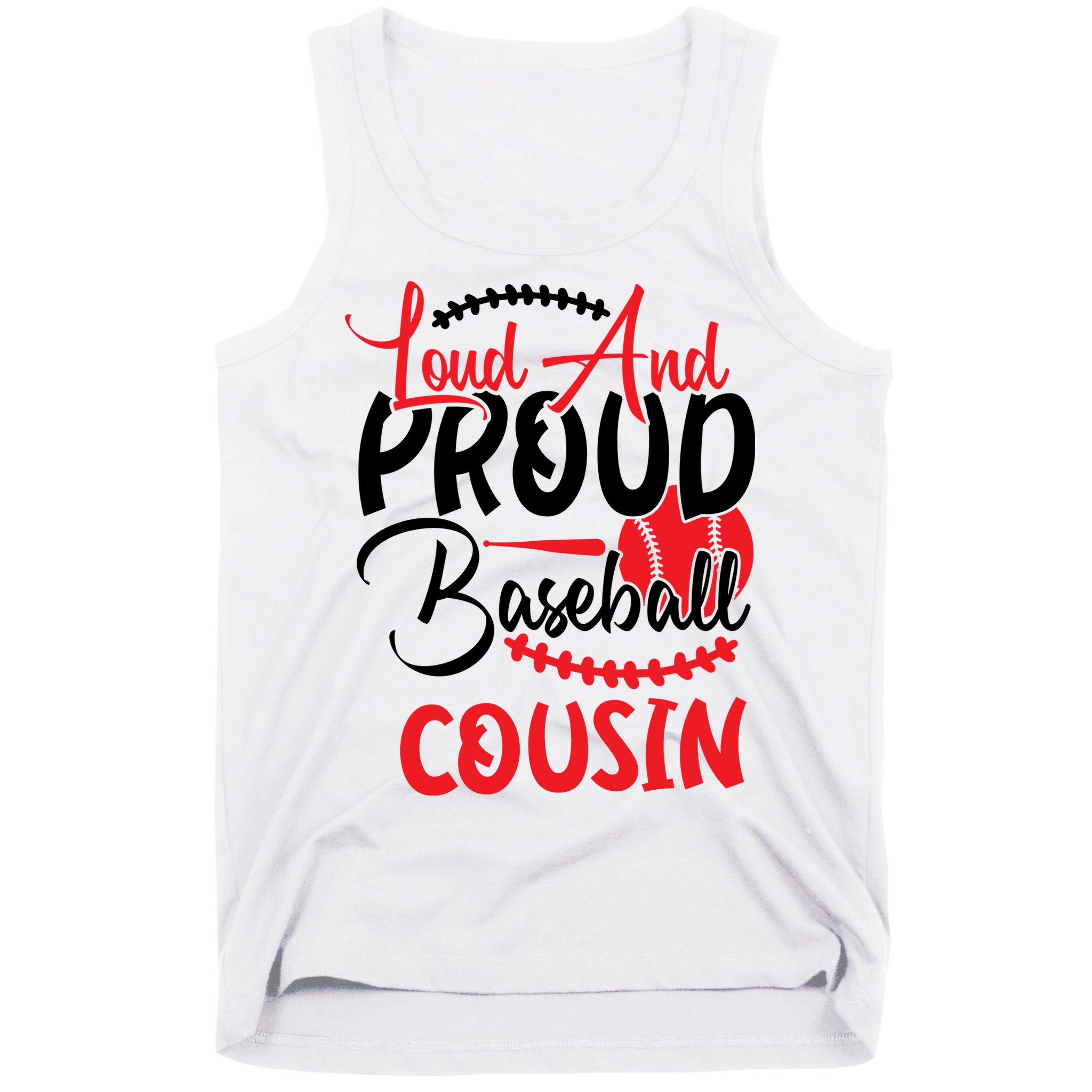 Loud And Proud Baseball Cousin For Family Matching Sport Team Tank Top