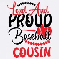 Loud And Proud Baseball Cousin For Family Matching Sport Team Cropped Pullover Crew