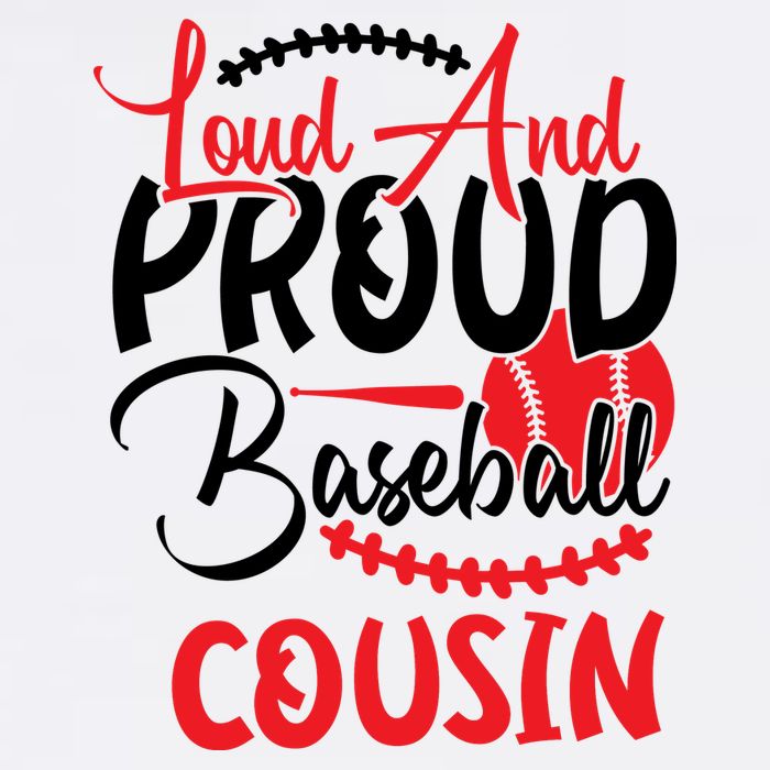 Loud And Proud Baseball Cousin For Family Matching Sport Team Cropped Pullover Crew