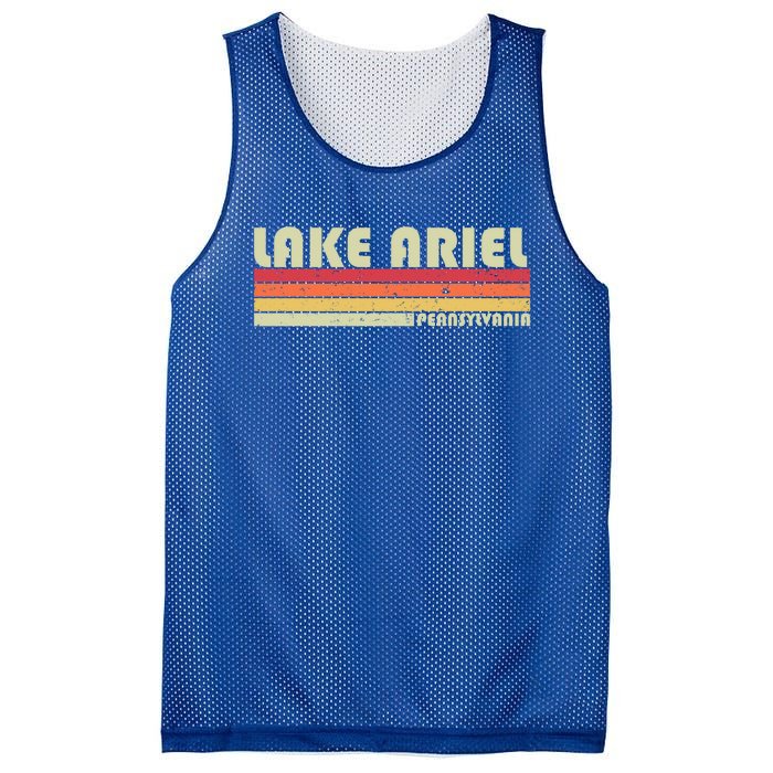 Lake Ariel Pennsylvania Funny Fishing Camping Summer Gift Mesh Reversible Basketball Jersey Tank