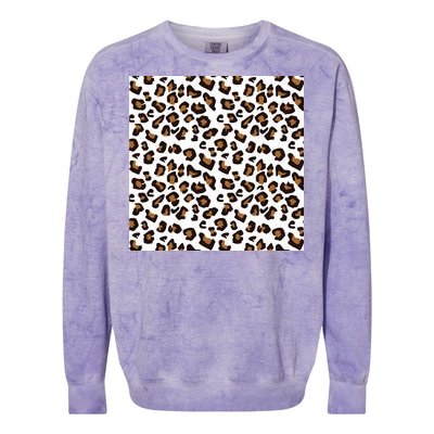 Leopard Animal Pattern Colorblast Crewneck Sweatshirt