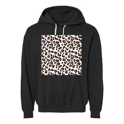 Leopard Animal Pattern Garment-Dyed Fleece Hoodie