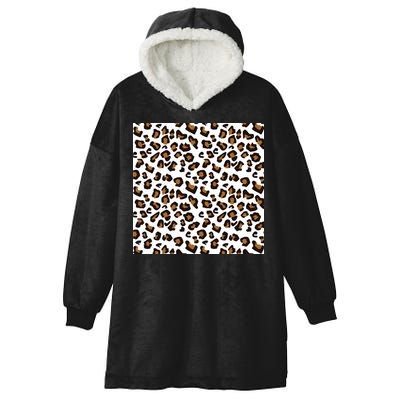 Leopard Animal Pattern Hooded Wearable Blanket