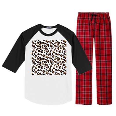 Leopard Animal Pattern Raglan Sleeve Pajama Set