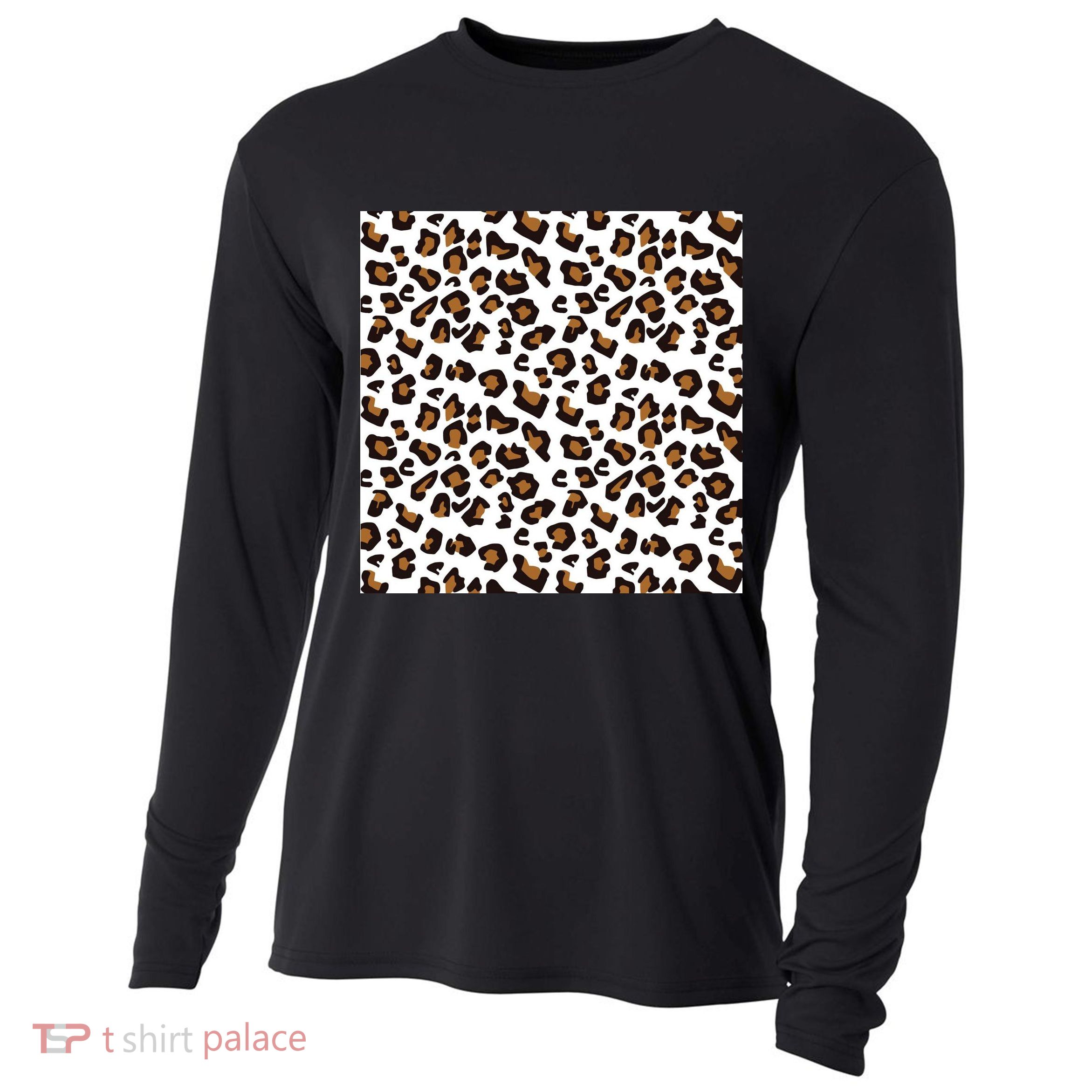 Leopard Animal Pattern Cooling Performance Long Sleeve Crew