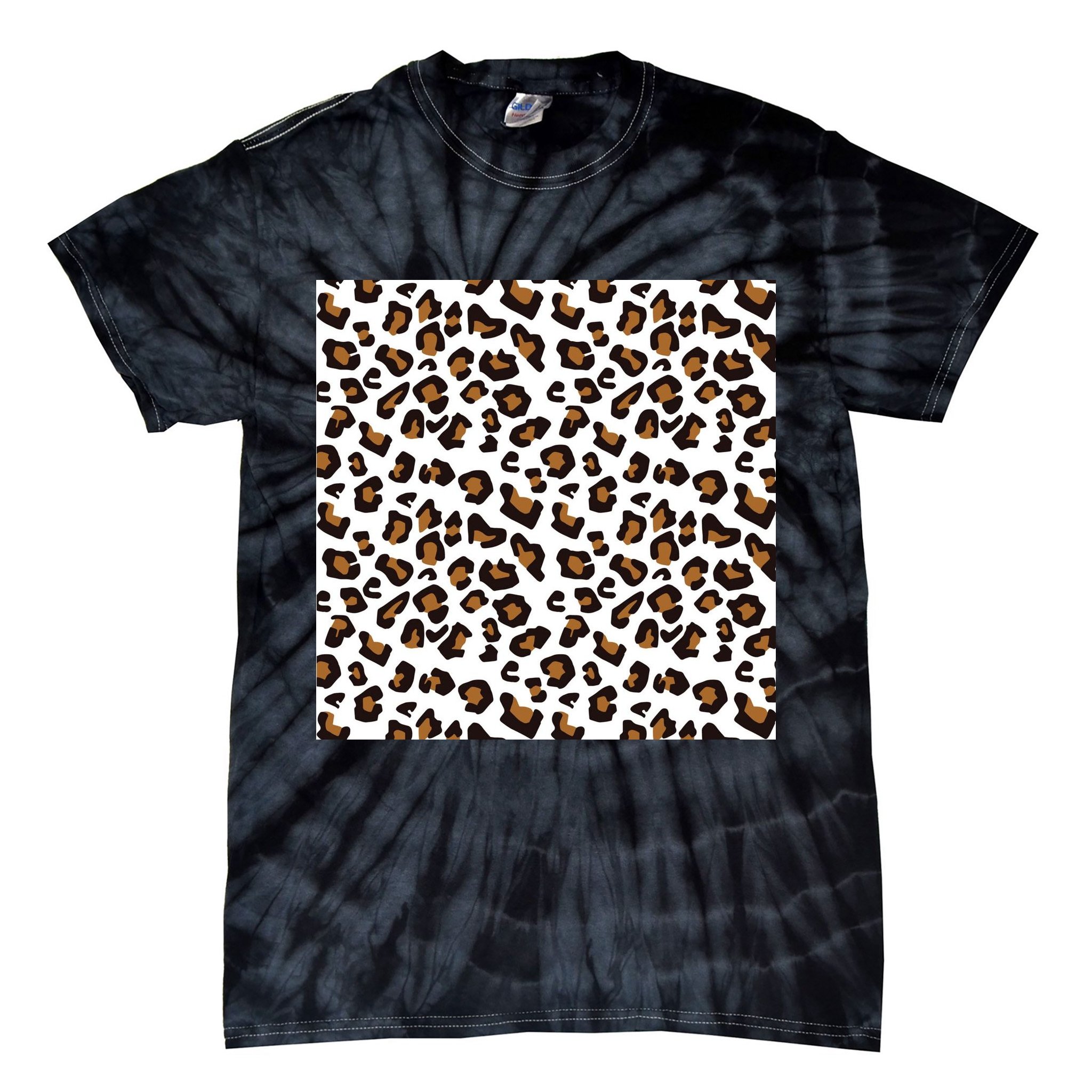 Leopard Animal Pattern Tie-Dye T-Shirt