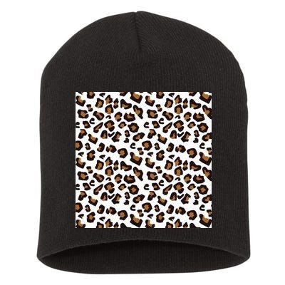 Leopard Animal Pattern Short Acrylic Beanie