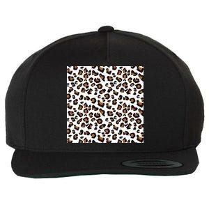 Leopard Animal Pattern Wool Snapback Cap