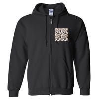 Leopard Animal Pattern Full Zip Hoodie