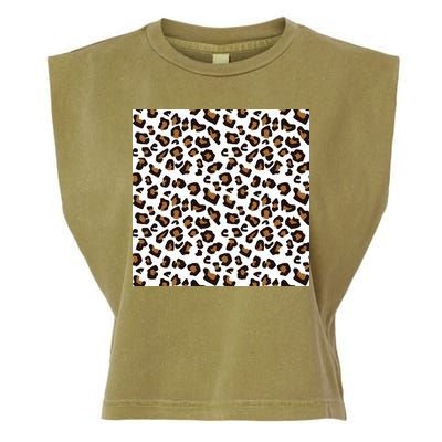 Leopard Animal Pattern Garment-Dyed Women's Muscle Tee