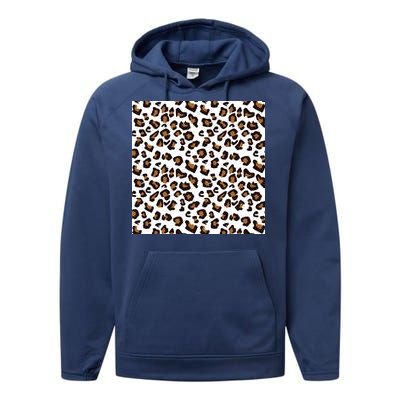 Leopard Animal Pattern Performance Fleece Hoodie