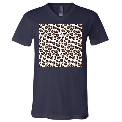 Leopard Animal Pattern V-Neck T-Shirt