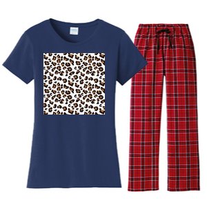 Leopard Animal Pattern Women's Flannel Pajama Set