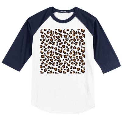 Leopard Animal Pattern Baseball Sleeve Shirt