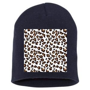 Leopard Animal Pattern Short Acrylic Beanie