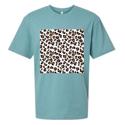 Leopard Animal Pattern Sueded Cloud Jersey T-Shirt