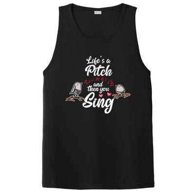 Life's A Pitch And Then You Sing Barbershop Quartet Singer PosiCharge Competitor Tank