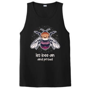 Lesbeean And Proud With Bee Lesbian Flag Color Lgbt Pride Gift PosiCharge Competitor Tank