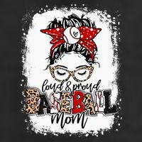 Loud And Proud BaseBall Mom Life Messy Bun Leopard 7 Panel Mesh Trucker Snapback Hat