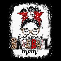 Loud And Proud BaseBall Mom Life Messy Bun Leopard Drawstring Bag