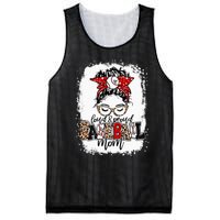 Loud And Proud BaseBall Mom Life Messy Bun Leopard Mesh Reversible Basketball Jersey Tank