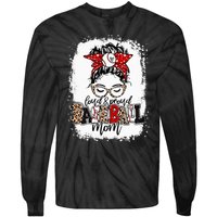 Loud And Proud BaseBall Mom Life Messy Bun Leopard Tie-Dye Long Sleeve Shirt