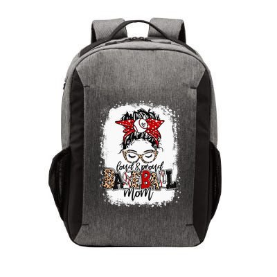 Loud And Proud BaseBall Mom Life Messy Bun Leopard Vector Backpack