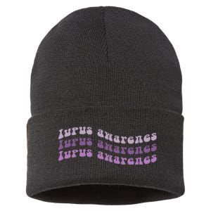 Lupus Awareness Purple Lupus Warrior Sustainable Knit Beanie