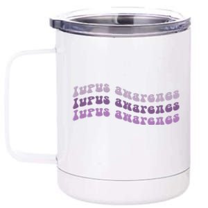 Lupus Awareness Purple Lupus Warrior 12 oz Stainless Steel Tumbler Cup